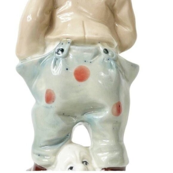 Vintage Sad Hobo Clown Figurine with Face Between his Feet | 7” Porcelain Taiwan - Picture 9 of 13